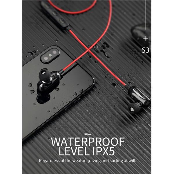 24 длинного часа Neckband Bluetooth Earbuds Playtime S3 Retractable