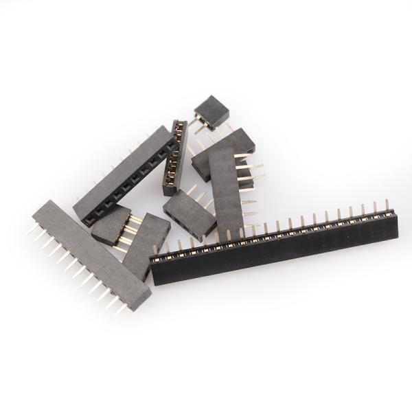 SIL Pin 2.54mm Pitch Female Header Connector Single Row PA6T