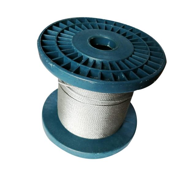 Cable d'avion galvanisé en acier inoxydable 1/6' 1/4 5/16 3/8 7x7 7x19