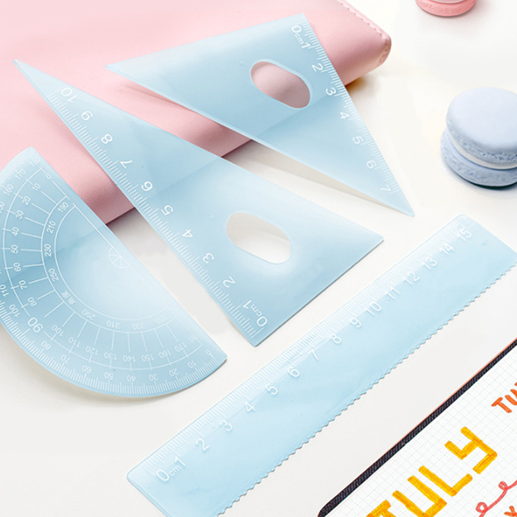 Wholesale Student High Quality Stationery Set Small Plastic Rulers For School