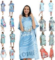 Adultes Touche en microfibre de couleur solide / Poncho de plage Léger, taille unique, convient à tous
