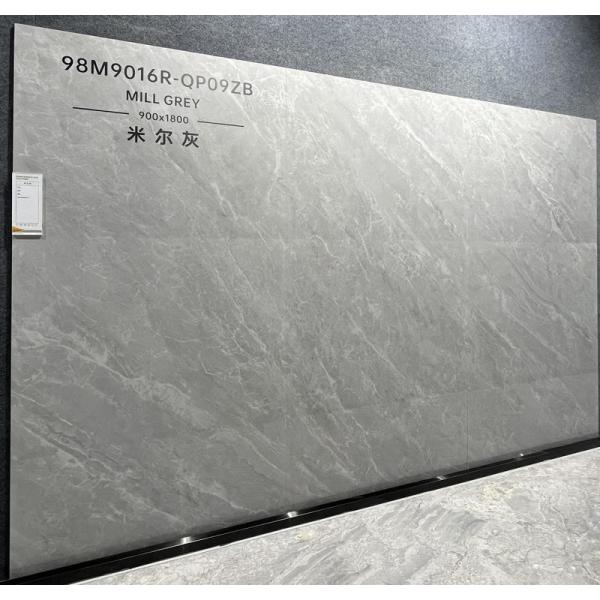 900x1800mm Polished Glazed Porcelain Tile Grey Anti-Slip Indoor