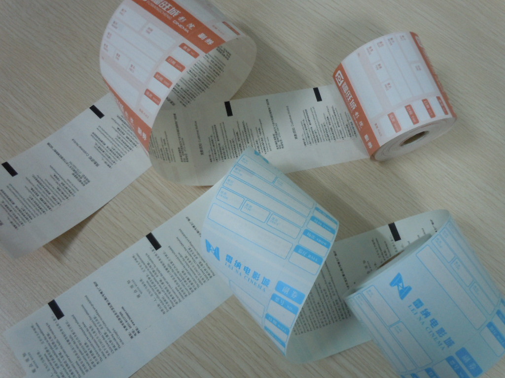 Cardboard core thermal printer paper