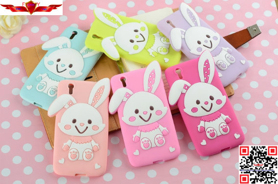 Hot Selling 100% Brand New Rabbit Cartoon Silicone Cover Case For Lenovo S960 Multi Color