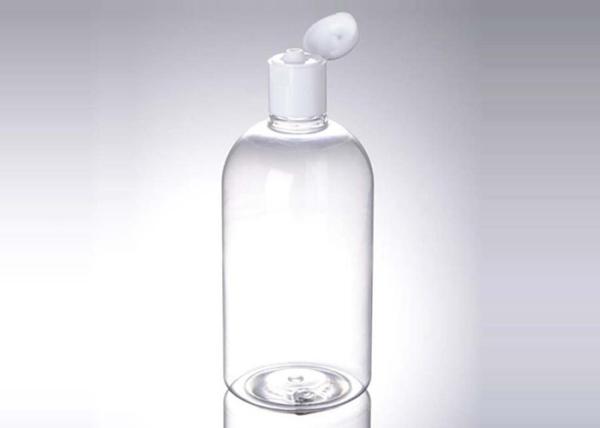 250ml 8.7oz Refillable Clear PET Plastic Lotion Toner Bottle With Flip Top Screw Cap