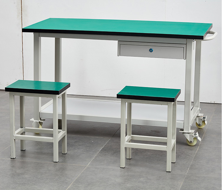2 Tier Anti Static Workbench Heavy Duty Assembly Workbench Corrosion Proof With Drawers