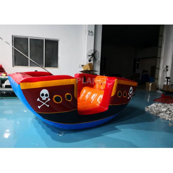Air Sealing Inflatable Viking Seesaw Game, Fun Easy Inflatable Pirate Ship Seesaw For Kids