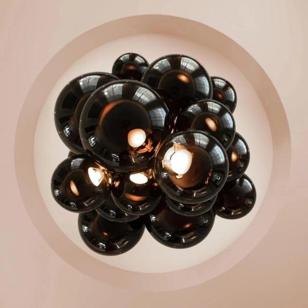 Hôtel en verre simple moderne Art Deco Pendant Lighting de luxe de villa de duplex de lustre de raisin