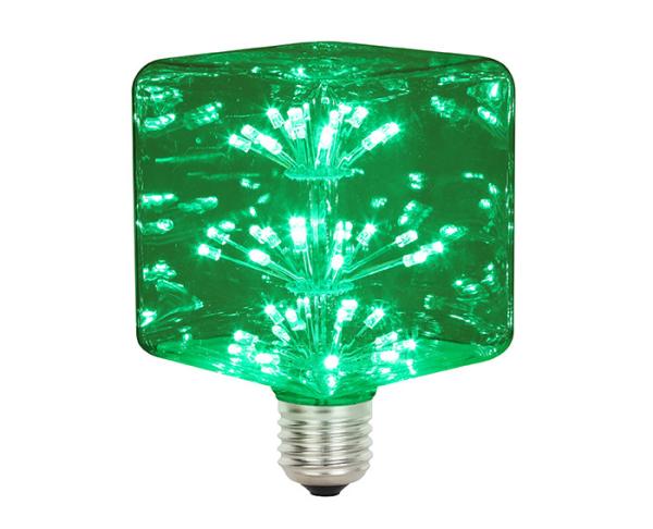 Child Bedroon 3w Decorative Filament Light Bulbs G80 Ice Square Glass