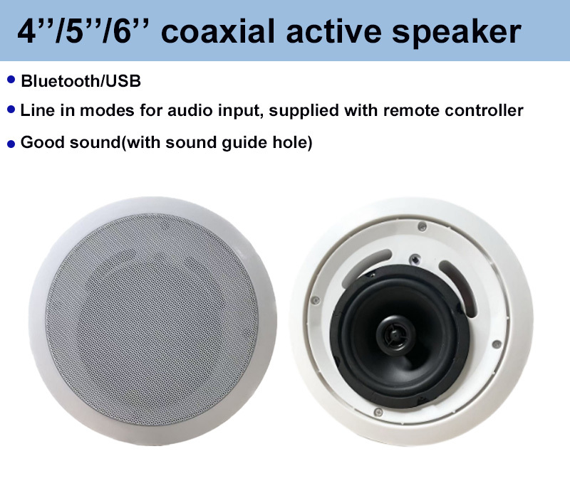 4 Inch ABS Coaxial Active Speaker 2×20W OEM ODM Easy Installation