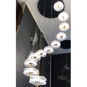Modern Decorative Interior Acrylic LED Chandelier Nordic Living Room Hotel Double Lotus Decorative Chandelier