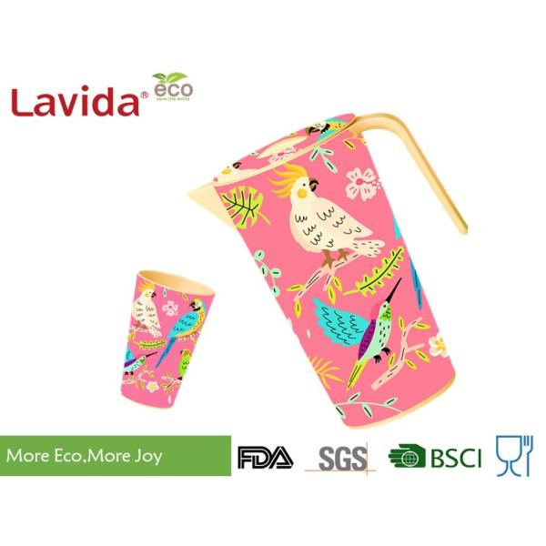 Heat Resistance 100% Food Grade Safe Bamboo Water Jug Disposable Beverage Jug Contemporary Style with LOGO and Prints