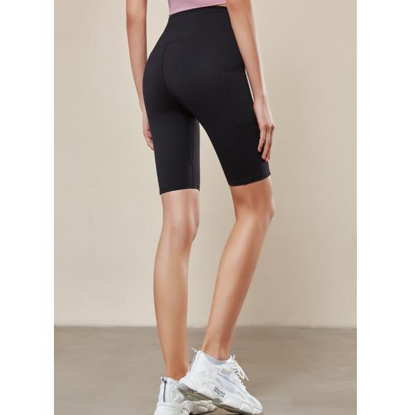 Брюки йоги Waisted Sportswear фитнеса женщин высокие с велосипедистом лета разминки карманов