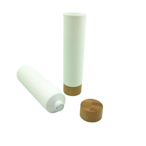 200ml Aluminum Cosmetic Soft Tube Packaging For Cosmetics Bamboo Lid 40/400 40MM