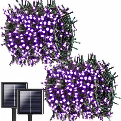 Purple Outdoor Solar Christmas String Lights 5V 450MA 50M Length