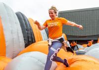 Curso de obstáculo 5k inflável do salto durável habilitado do ar do jogo de Insand para adultos