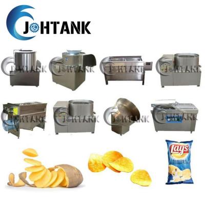 Batatas fritas congeladas semi automáticas que fazem a máquina, 2000kg/h batata Chips Production Machine