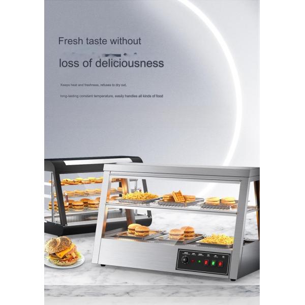30 KG Stainless Steel Food Warmer Display Showcase with Automatic Constant Temperature