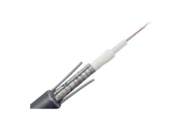 Outdoor Armoured Fibre Optic Cable , Central Loose Tube Cable 24 core
