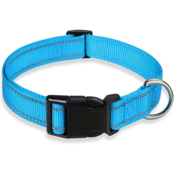 Professional-Grade Reflective Dog Collar - Adjustable Nylon Pet Collar with Safety Features
