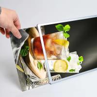 A4 Ultra Slim Aluminio Película Poster Cajas de luz de vidrio Caja de luz de publicidad