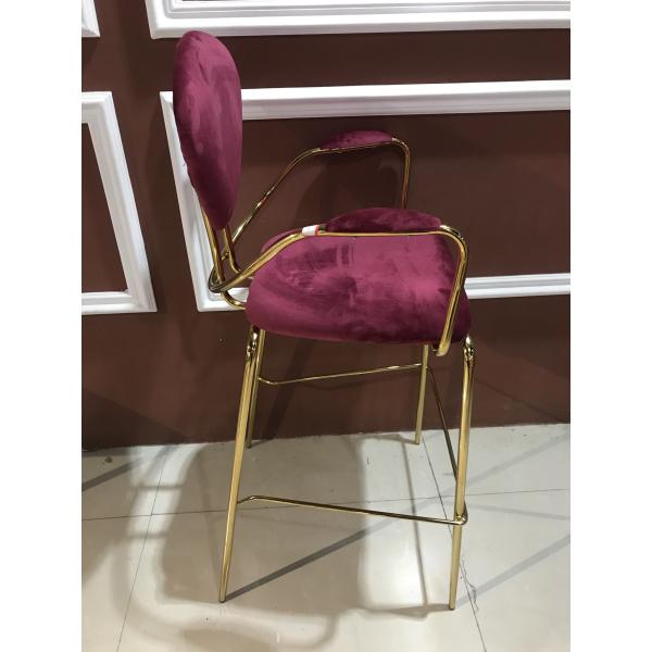 Flannel Fabric 77cm 116cm Wrought Iron Bar Chair