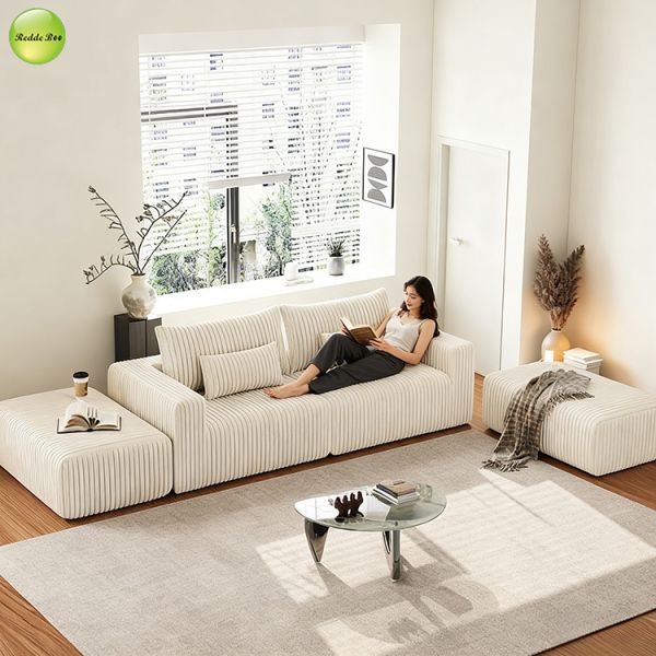 Modular Sectional Velvet Compressed Sofa Sleeper 2 Seater