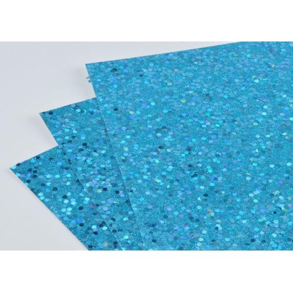 Light Blue Sparkle Glitter Paper , Wall Decor Color Custom Glitter Paper