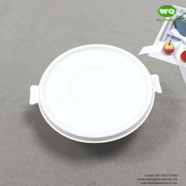 100% Eco-friendly Bleached Sugarcane Bowl With Lid - Sustainable, Leak Proof,water and Oil resistant Soup Bowl with Lid