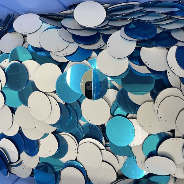 Set of 12pcs Laser Cut 1.3mm 60*53mm Oval Shape Silver Mirror Acrylic Sheet with Adhesive & Grey Paint