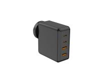 Adaptador de alimentação, carregador GaN de 100 W com 4 portas, carregador rápido de duas portas (100 W/30 W) e QC3.0 e outros