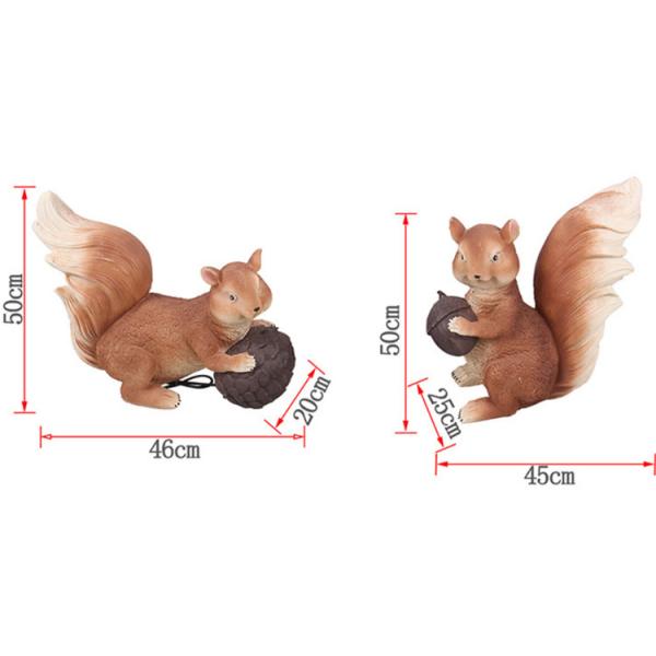 A pair of squirrel Lawn lights garden resin animal lamp park scenic lawn decoration cartoon landscape