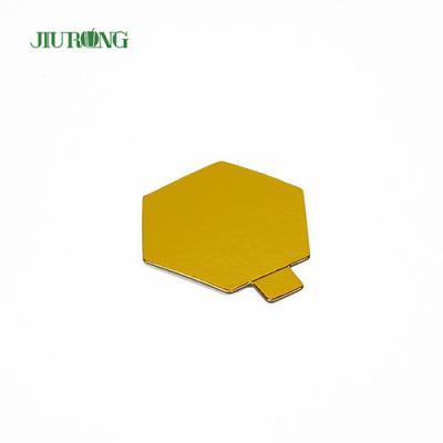 Polygon Food Grade Mini Disposable Cake Board Foil Paper 95*82mm