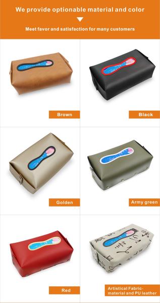 tissue holder PU leather tissue holder for car tissue holder for home storage bag with rain coat trash bag  tissue paper