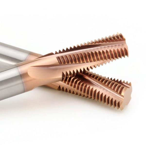3/8 Carbide Thread Milling Cutter BSPT RC 55 Degree with bronze Nano Coating