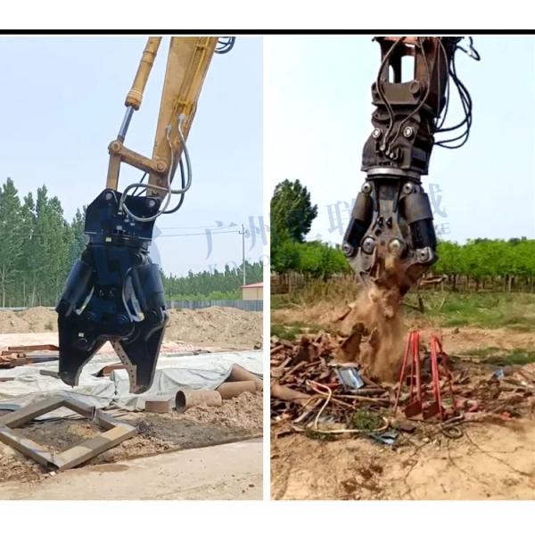 DH225 DX225 DX300 DX340 Construction Machine Excavator Attachments Double Cylinder Hydraulic Shears