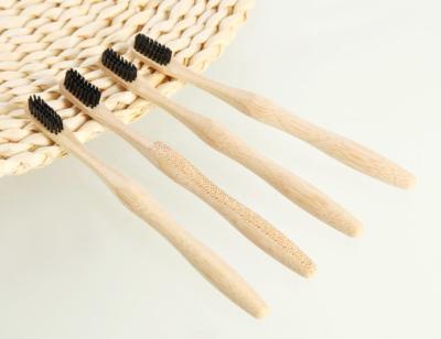 A escova de dentes de bambu de Eco do projeto ergonômico adulto do uso com laser gravou o logotipo