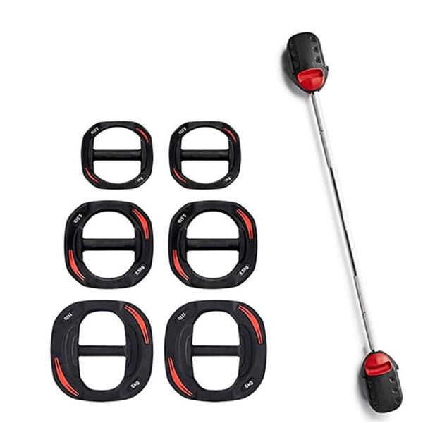 Rubber Coated Aerobics Barbell  Steel Rubber Material For Weight Lifting