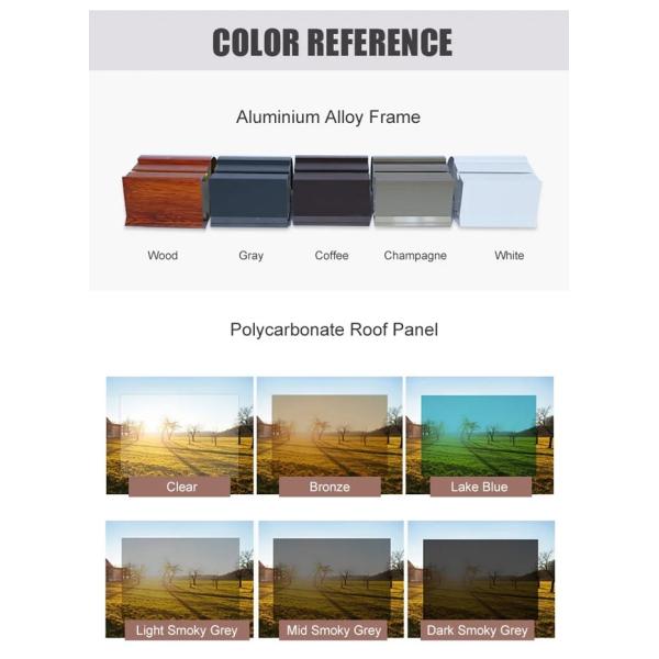 Облицовочный навес Алюминиевый роскошный садовый навес Облицовочный навес для продажи