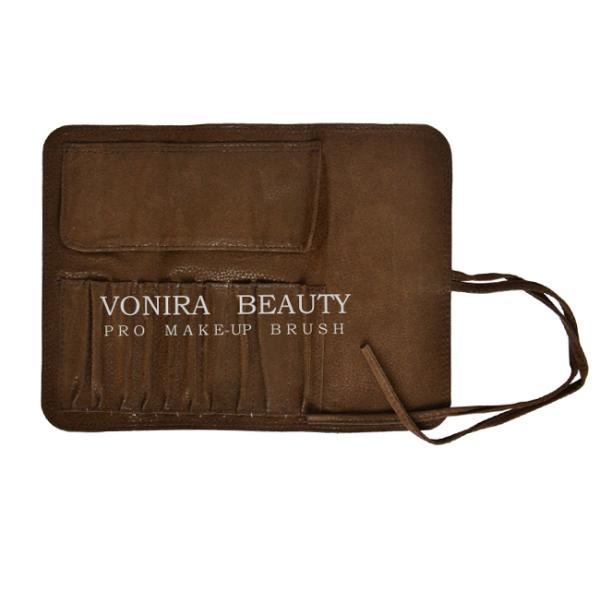 Professional Retro Portable Makeup Brush Roll-Up Pouch Pen Holder Stationery Case