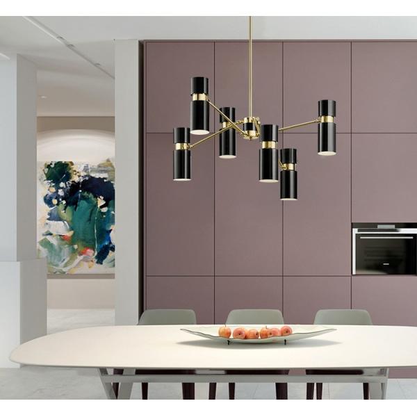 Luz ligera pendiente del dormitorio de la cocina de la sala de estar de las cabezas simples modernas del hierro 8