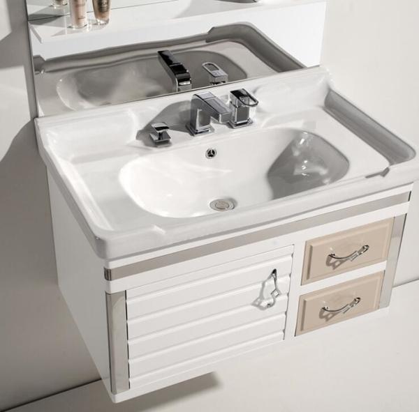 PVC bathroom cabinet / bathroom vanity / with mirror for bathroom
