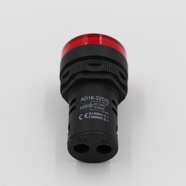 Ad22-22DS LED Indicator Lamp Red Signal Lamp with 220V LED Indicators Made of Plastic and Metal