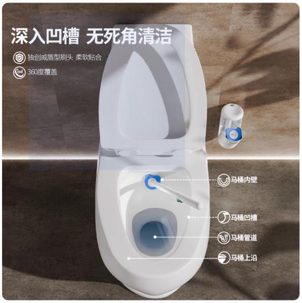 Nettoyage de salle de bains Une brosse de toilette jetable Nettoyeur de toilettes léger pour une salle de bains étincelante