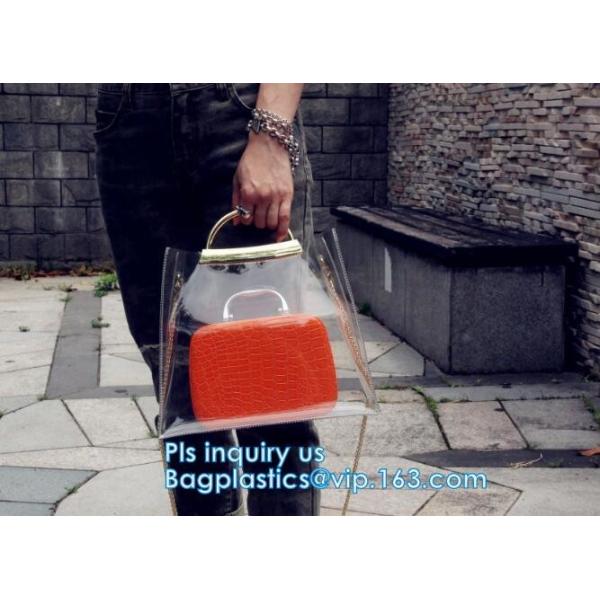 customized clear pvc tote bag handbag, Trendy Lady Handbags with Zipper Handle Shoulder Tote Bag, Envelope Clutch Bag Ha