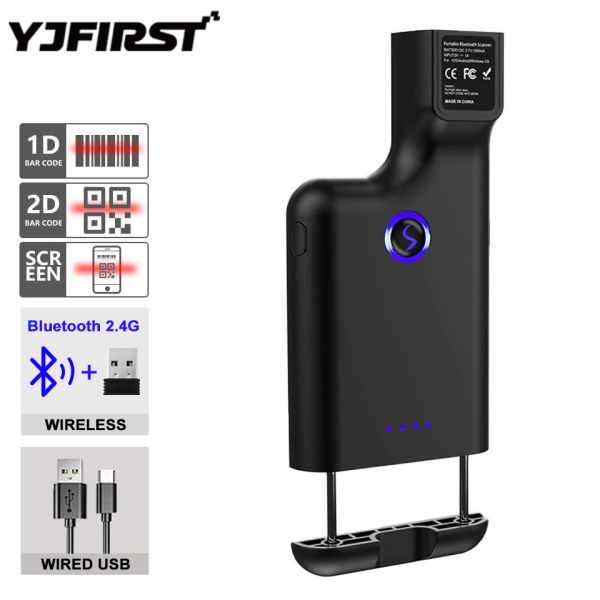 Wearable Belt Backclip Barcode Scanner USB-C Omnidirectional Scanner for Trolley & Inventory Management