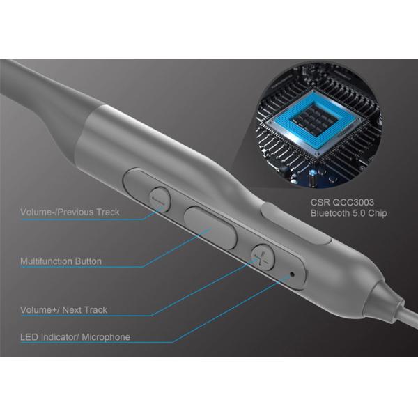 Red / Black Wireless Sport Earbuds , Sweatproof Bluetooth Earphones For Running