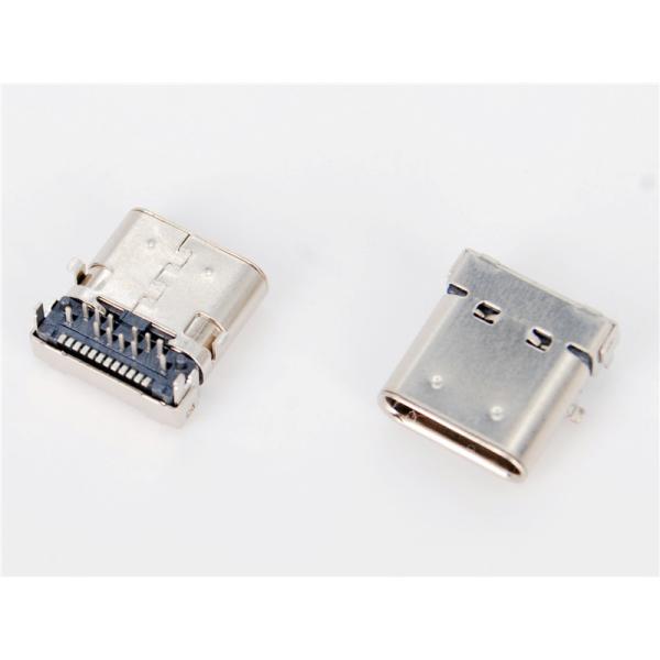 SMT / DIP Type 24 Pin USB Type C Connector Copper Alloy Contacts Long Lifetime， HULYN