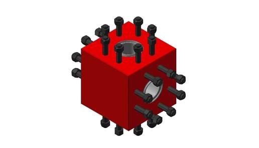 Oilfield Wellhead Components PR2 Oilfield Tee and Cross Flanged or Studded
