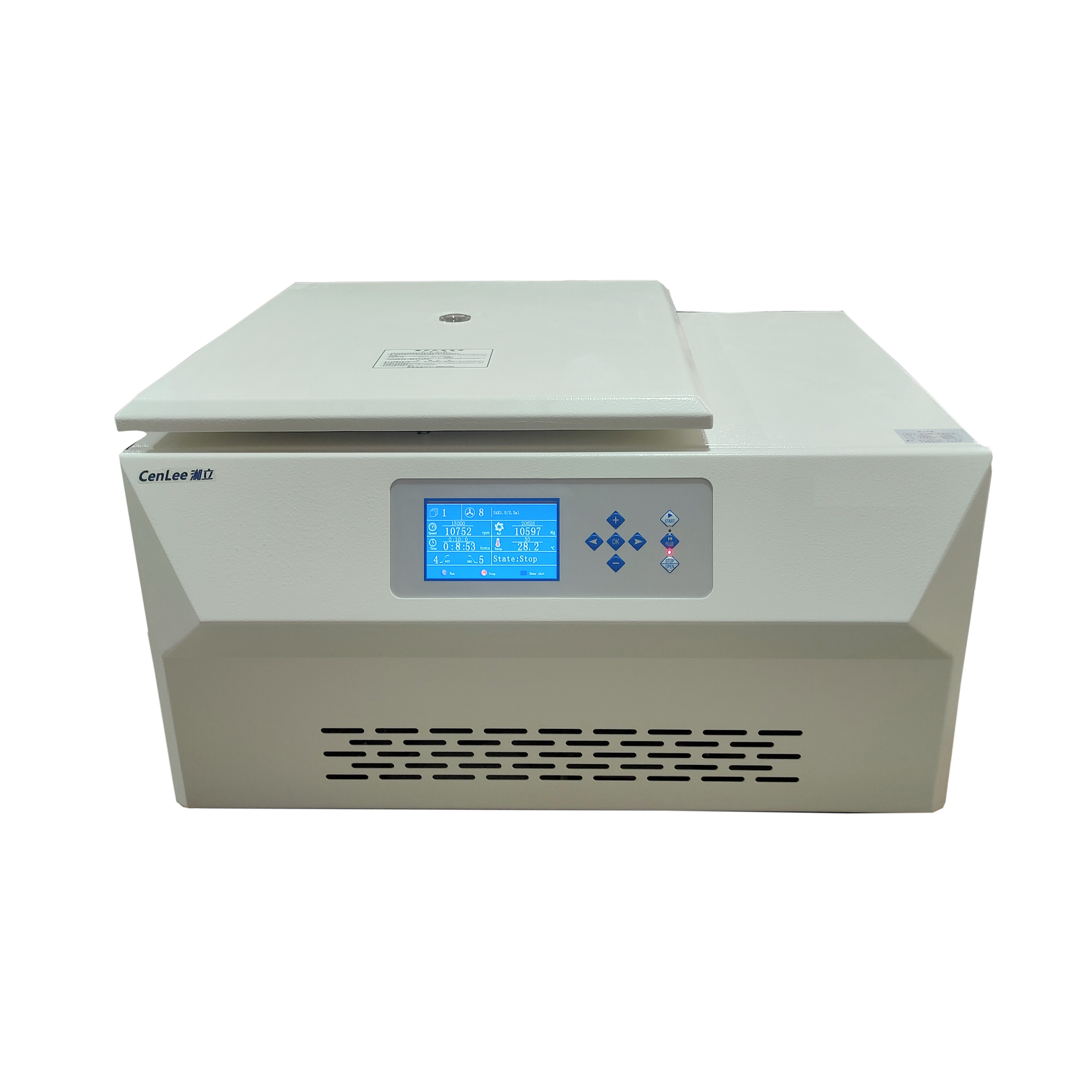 CE Certified T55R Continuous Refrigerated Centrifuge 4x750ml Swing Rotor Low Speed Centrifuge for Oil Seperation Industrial Use